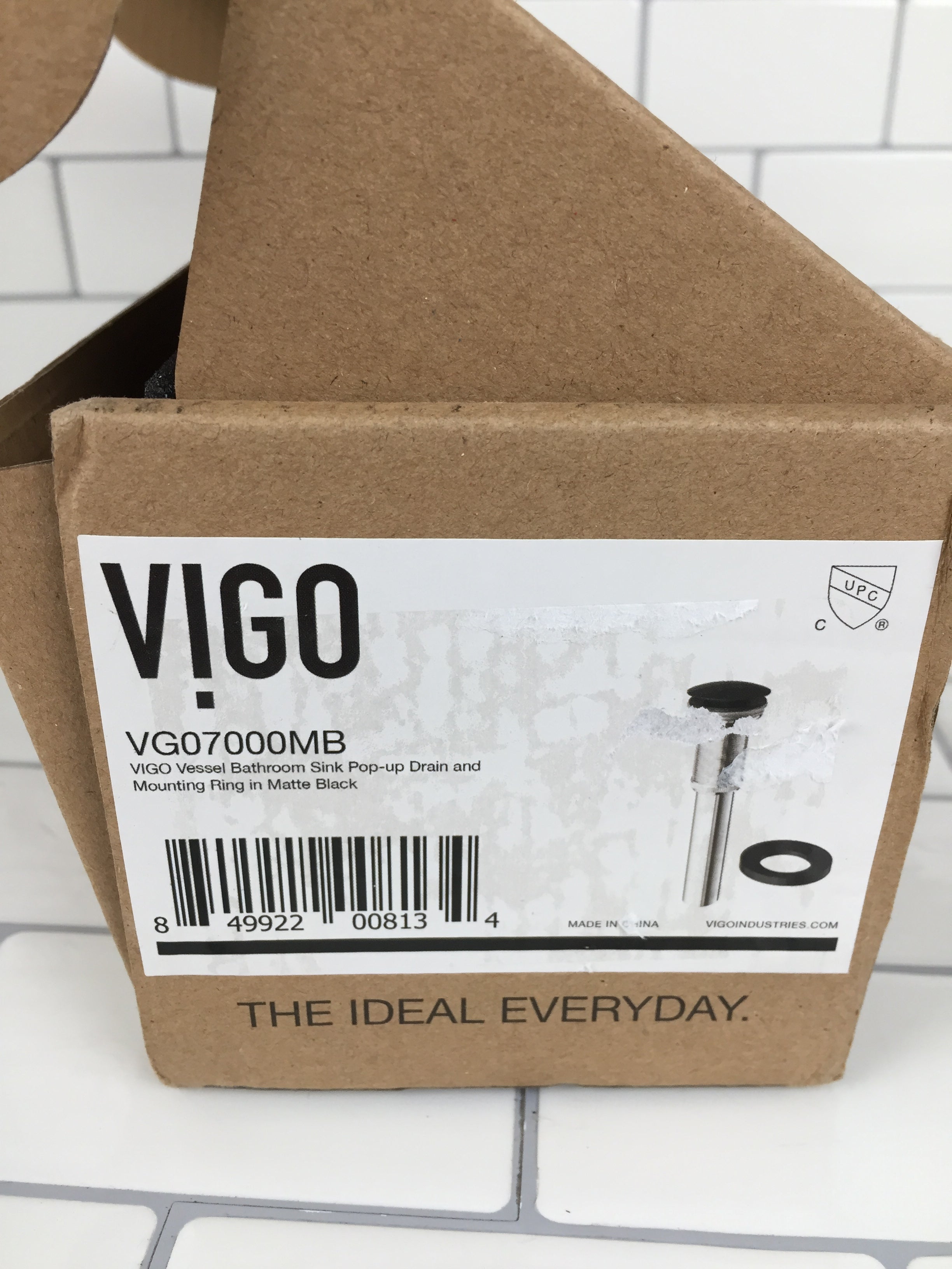 VIGO VG07000MB 2.75" Diameter Vessel Bathroom Sink Pop-Up Drain Matte Black (7439579480302)
